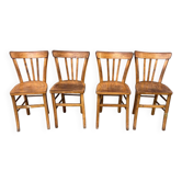 (Lot) 4 Honey Bistro Chairs