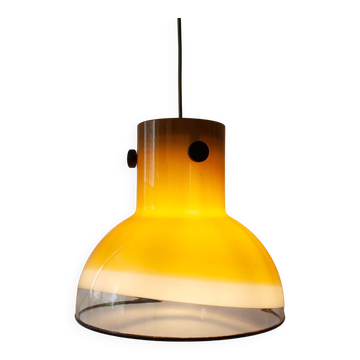 Brown Glass Pendant Light from Peill & Putzler, Germany, 1970s