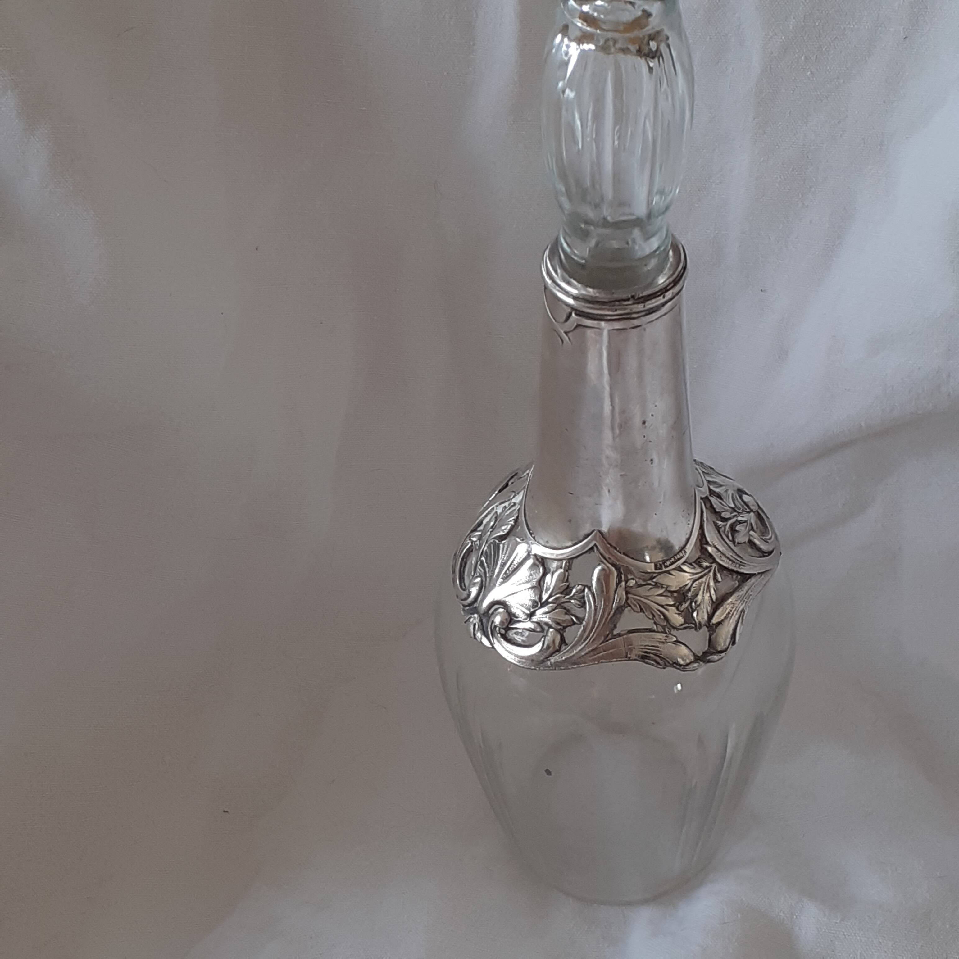 Crystal and solid silver decanter