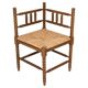 Mid-century provincial antique bobbin corner chair, France, 1940s.
