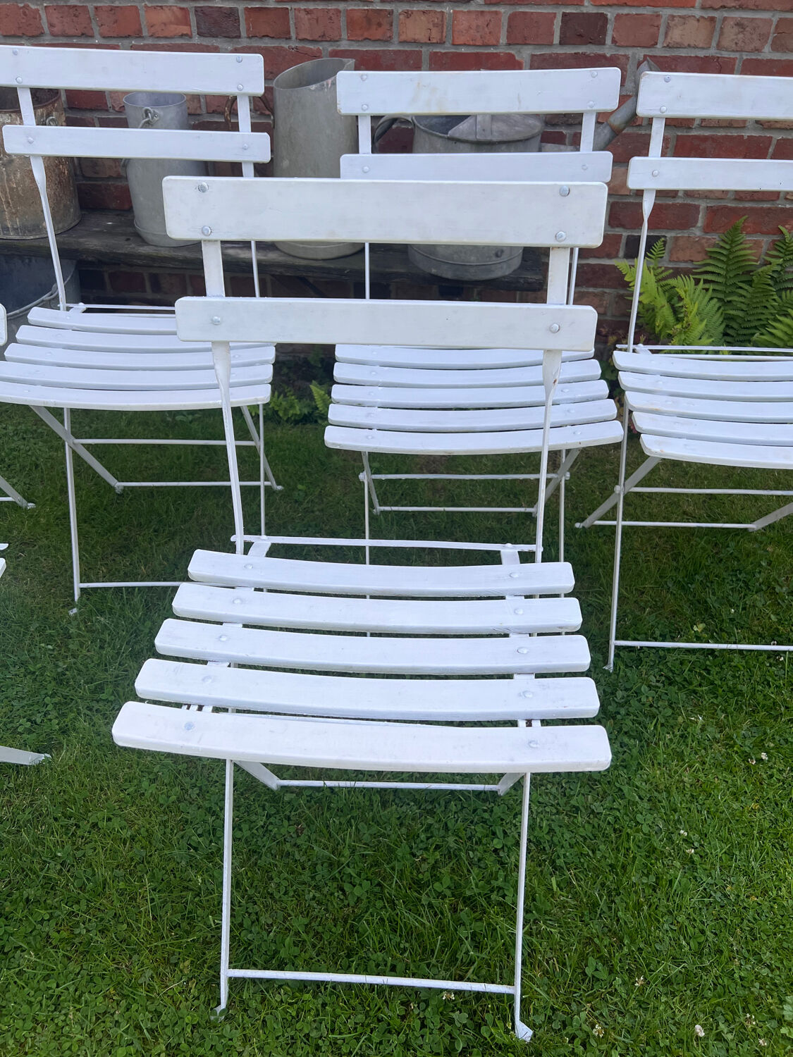 Old terrace bistro chairs