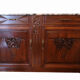 Art Deco buffet in carved oak and original marble, 1930s.