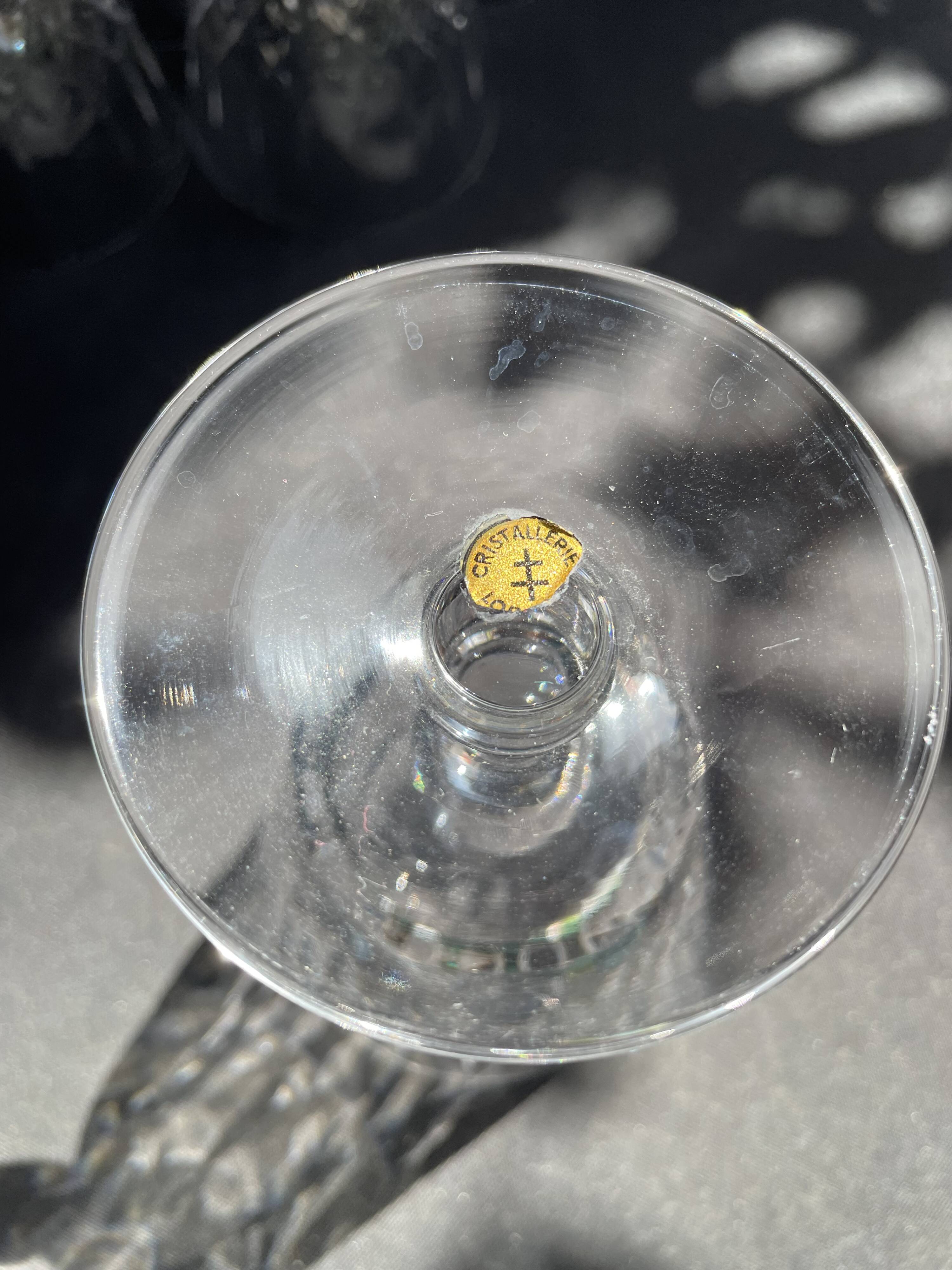 6 water glasses – Lorraine crystal factory in Lemberg (1925-1997)