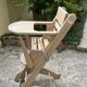 Chaise bébé haute en bois