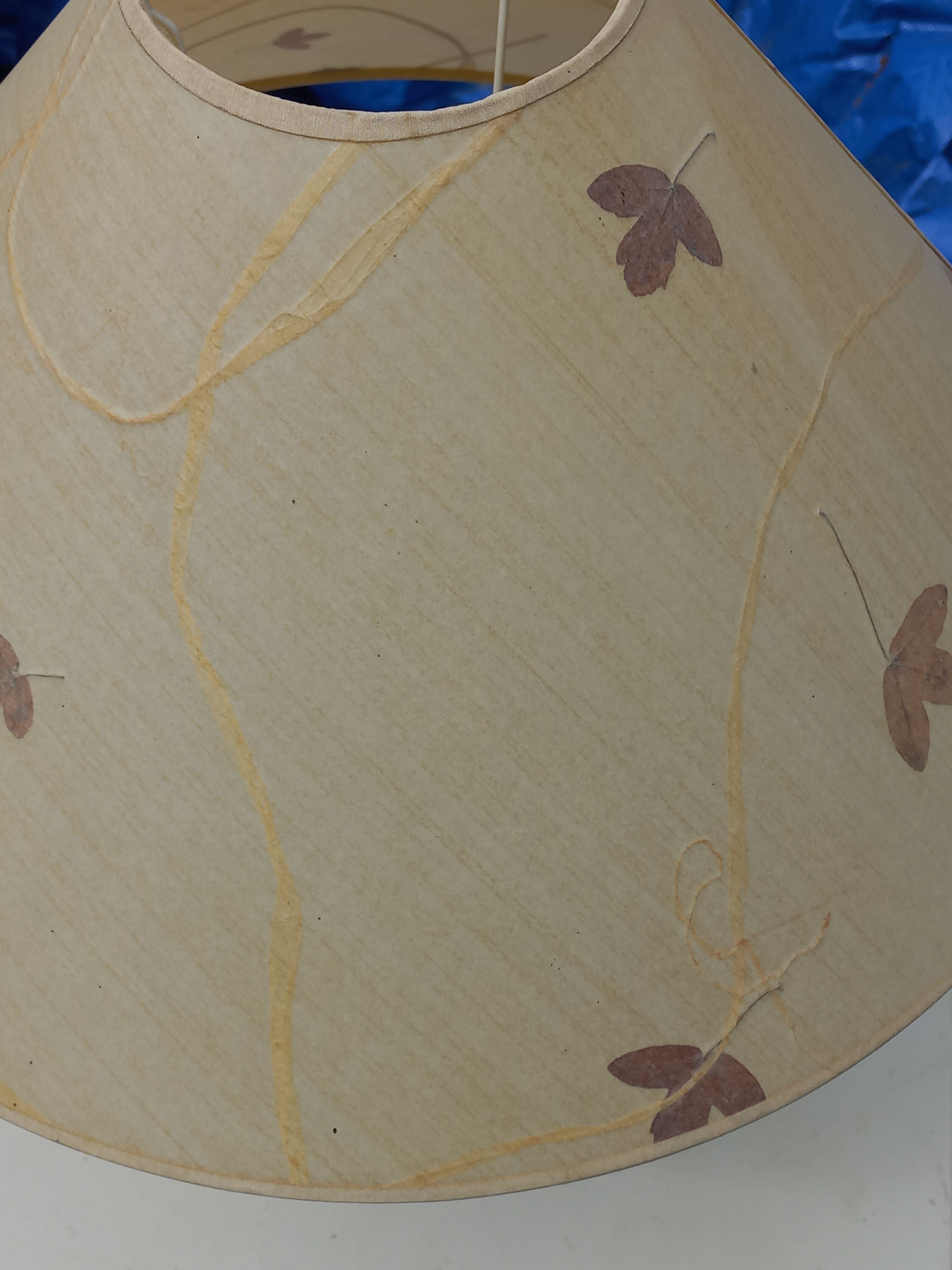 Ceramic lamp by Vallauris Fonck and Matéo lampshade of origin