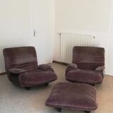 Michel Ducaroy line Roset model Marsala 2 armchair, 1 pouf
