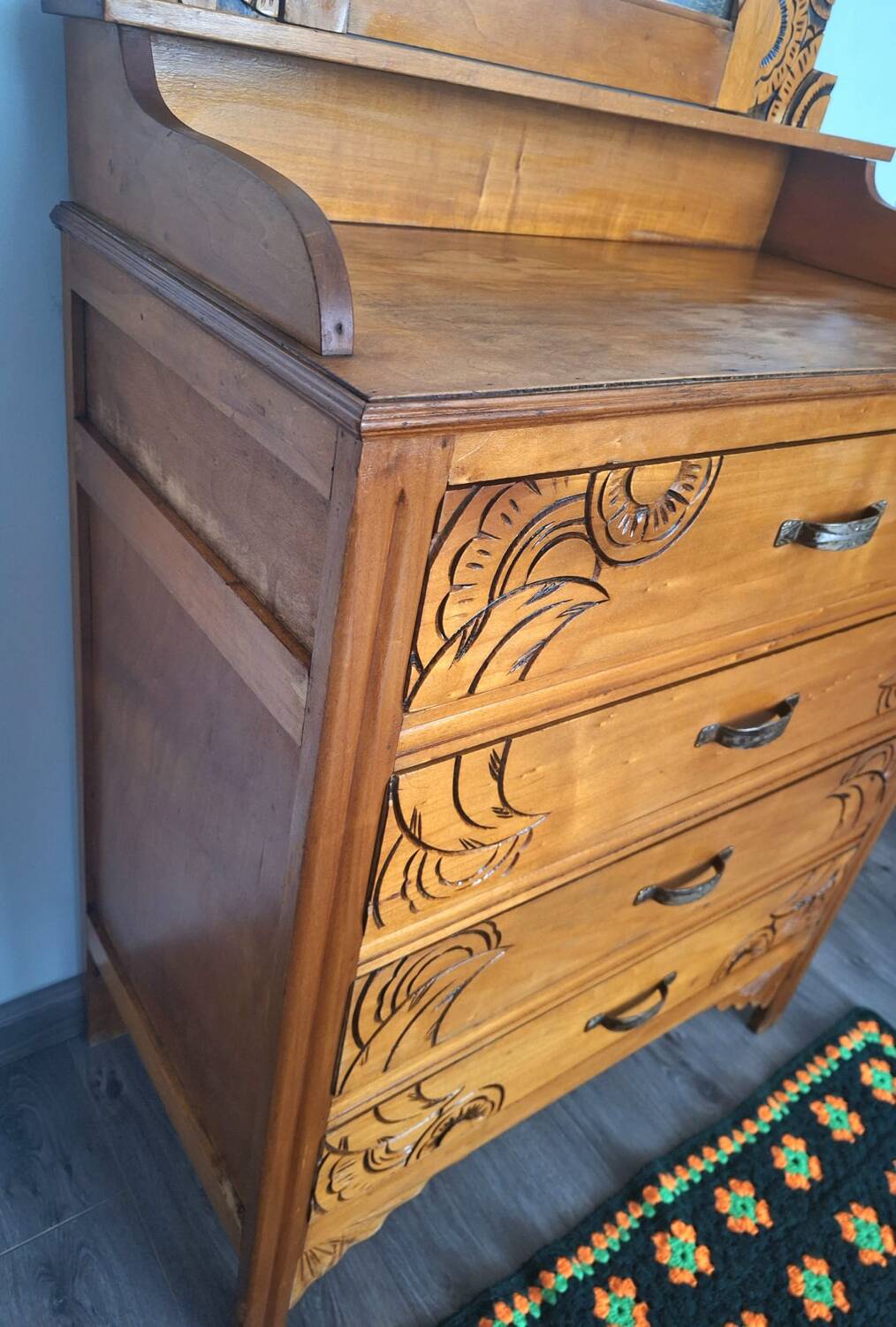 Art Deco dressing table, vintage antique furniture