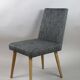 Ensemble de chaises vintage noir et blanc  1970