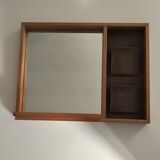 Mirror finnmirorr makisen Scandinavian vintage design in wood from the 70s