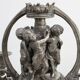 Art Nouveau tin candle holder by Achille Gamba, Italy ca. 1900