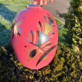 Large ovoid art deco vase in crackled ceramic by Gustave Asch