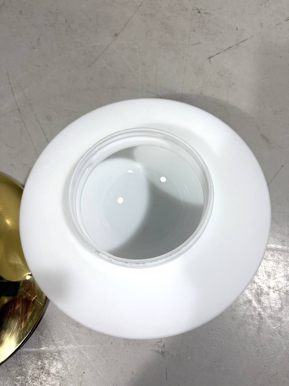 Glashütte Limburg ceiling lamp brass & satin glass