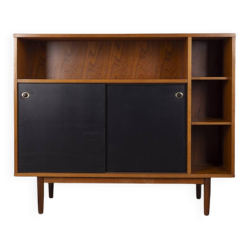 Buffet haut vintage des années 1960 en bois de teck au design italien.
