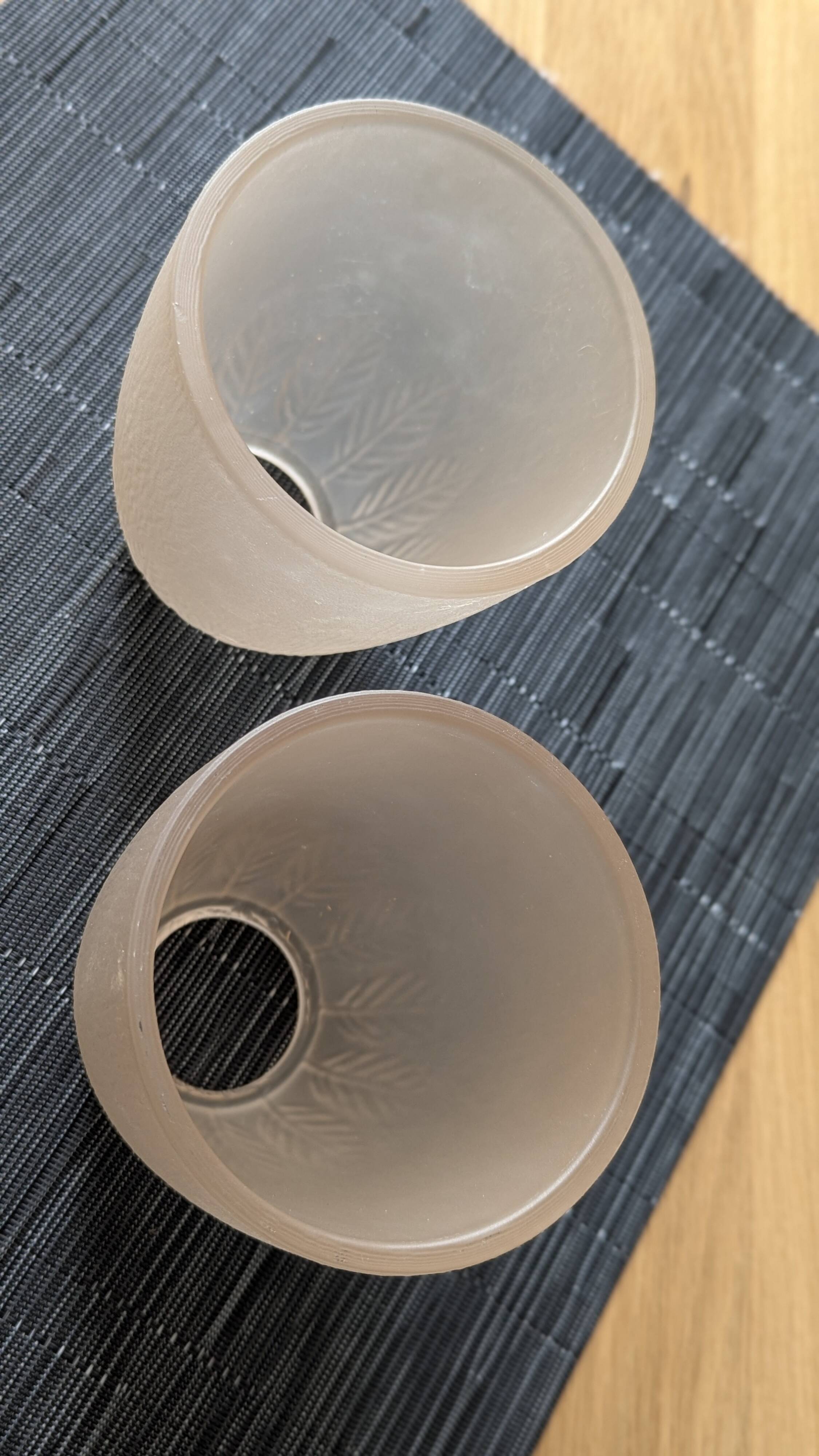 Set of 2 amber effect tulips with leaves (L-0210-4)