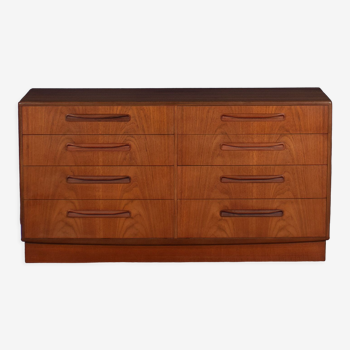 Teak 1960s G-Plan Fresco, 8 drawers chest of crawers