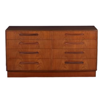 Commode en teck  G-Plan Fresco, 8 tiroirs, 1960s