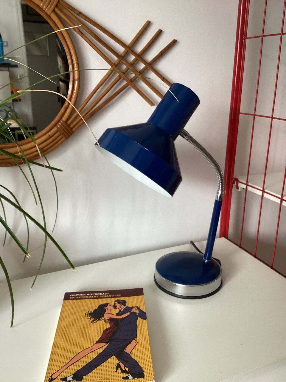 Blue desk lamp