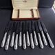 Box of 12 table knives – Silver-plated – Orbrille