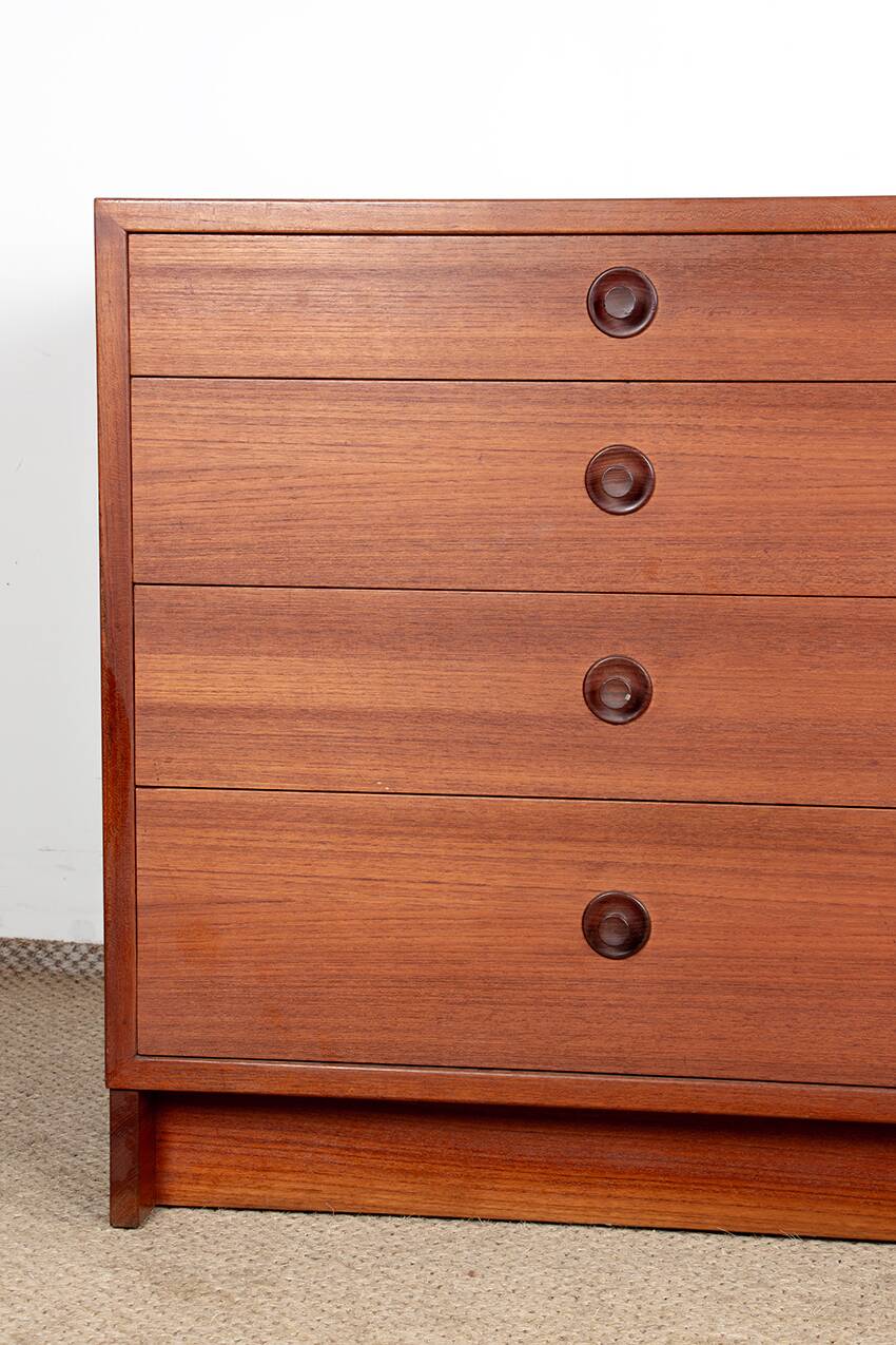 Large double chest of drawers, 8 drawers, in teak by Borge Mogensen 1960.