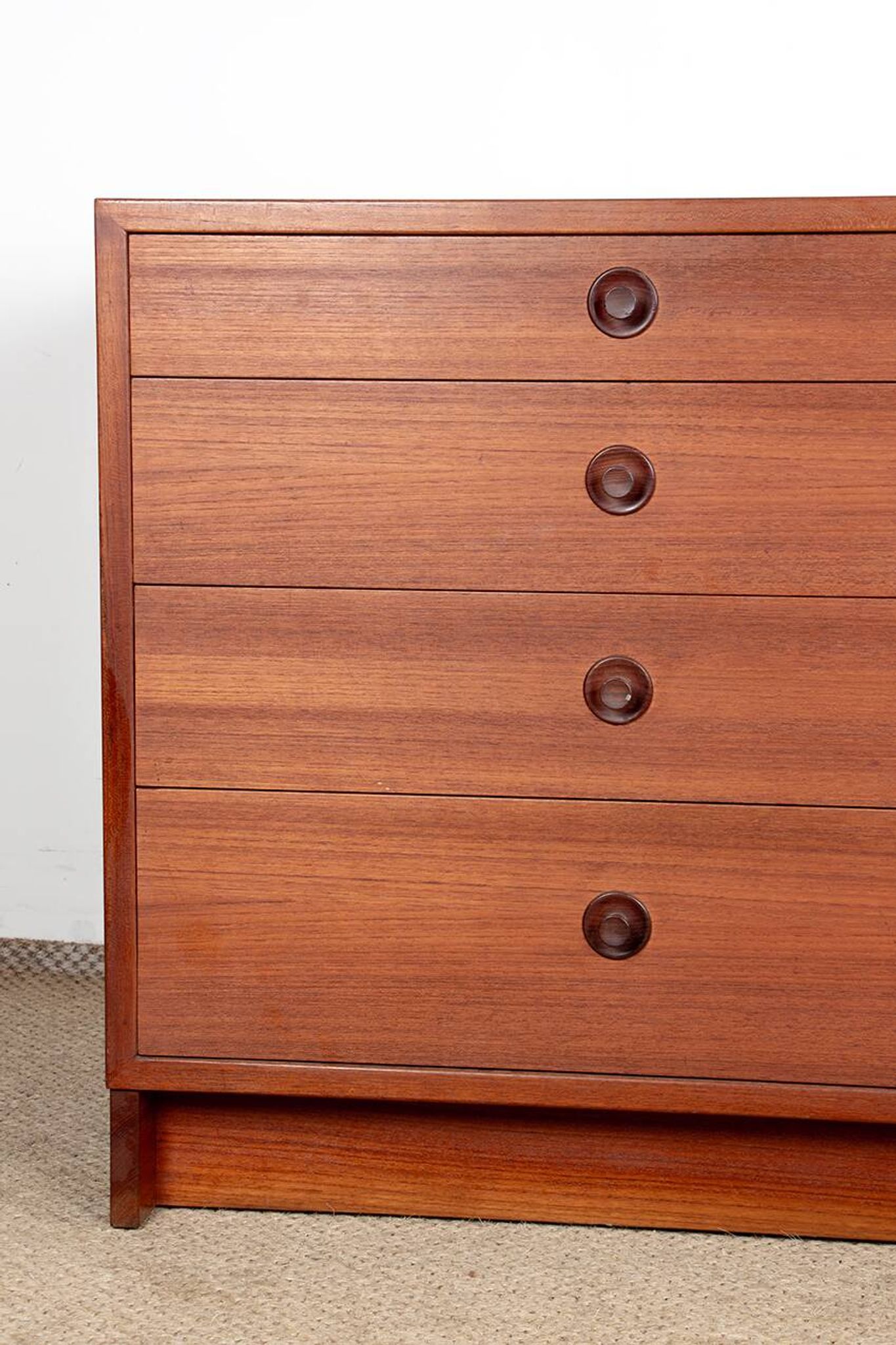 Commode double, 8 tiroirs, en teck par Borge Mogensen 1960
