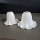 Pair of tulip lampshades in porcelain