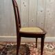 Set of 6 Louis Philippe chairs in cherry wood and cane
