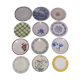 Set of 12 different flat plates
