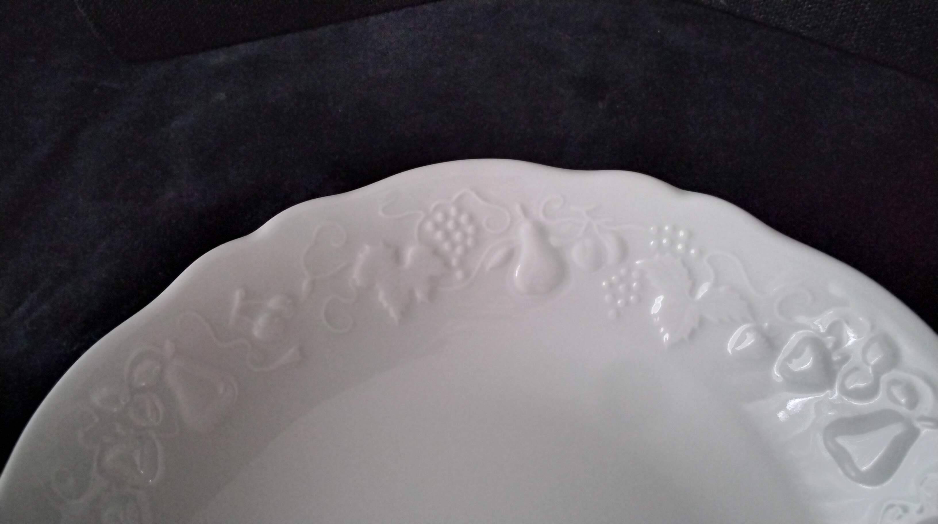 Large deep dish, salad bowl Porcelain Ph. Deshoullières Mod California