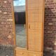 Large rattan wardrobe with mirror