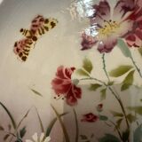 Grand plat fleuri Sarreguemines ancien