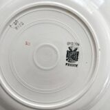 4 assiettes plates fleuries en faïence Digoin Sarreguemines