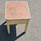 Old stool shoeshine chest / formica / 1950s