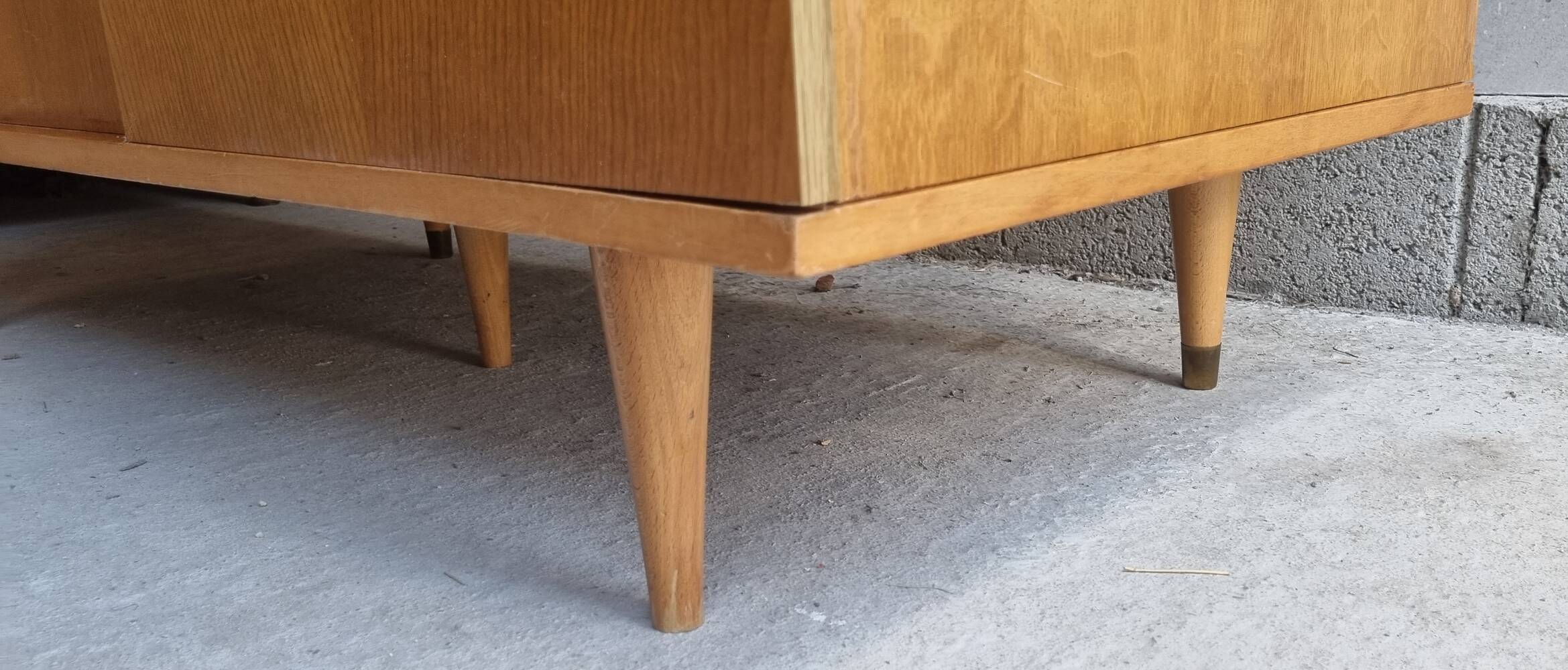 Wooden cabinet, wardrobe, shelves, vintage, 60s