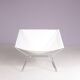1950s easy chair AP 14 white canvas Pierre Paulin for A. Polak Netherlands
