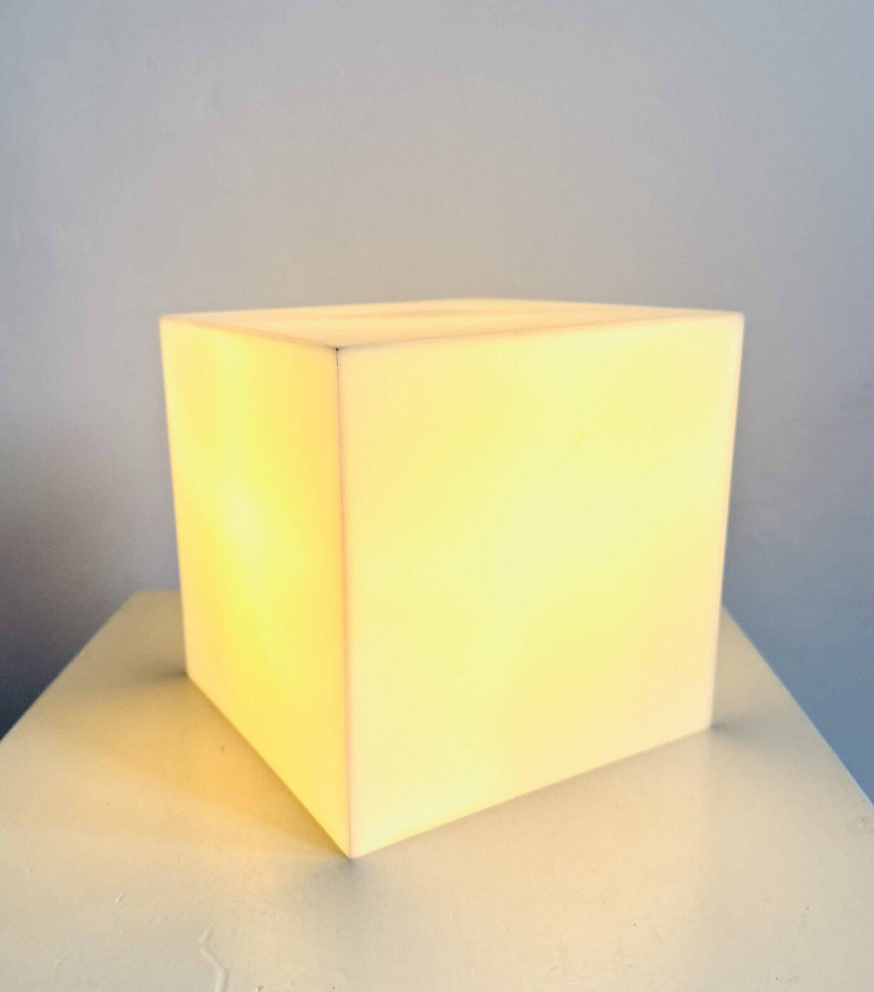Cube Shaped Table Lamp By Harco Loor For Harco Loor Design, The Netherlands 1980S