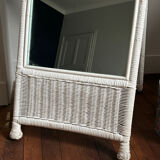 Rattan full-length mirror