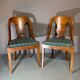 Pair of empire style gondola chair