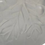 Vintage 1950s French Frosted Glass Decanter - Embossed Grapevine