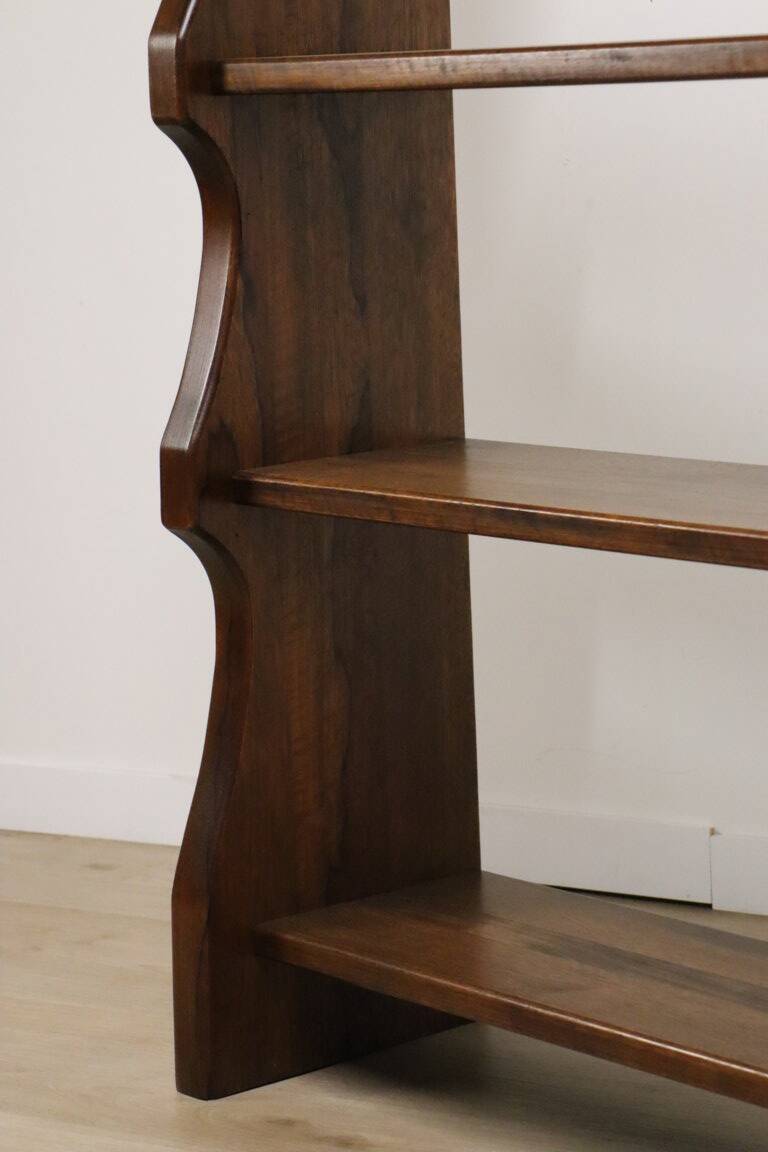 Vintage brutalist solid wood shelf - 1950