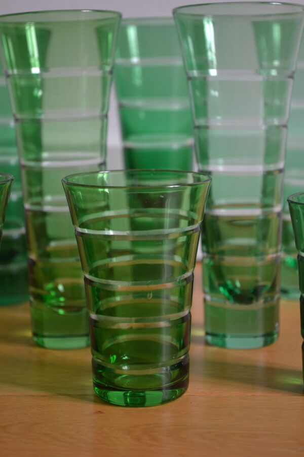 8 verres Murano Italie années 60