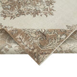 Hand-knotted rustic turkish beige carpet 196 cm x 295 cm
