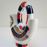 Zoomorphic pitcher vase rooster porcelain design vintage