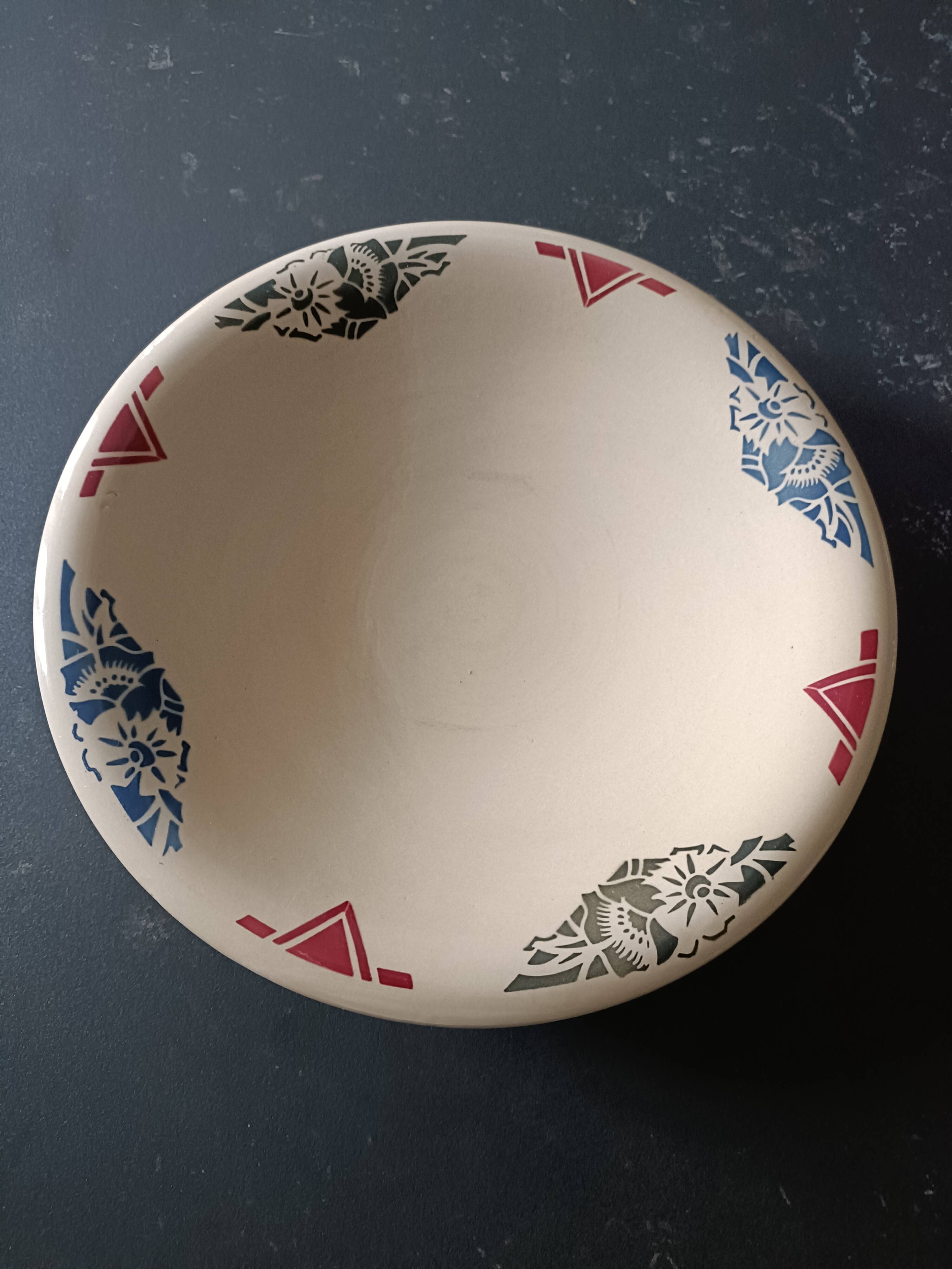 Compotier bas Art déco Badonviller
