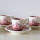 Set of 6 coffee cups and saucers, Villeroy & Boch, Rusticana rose model