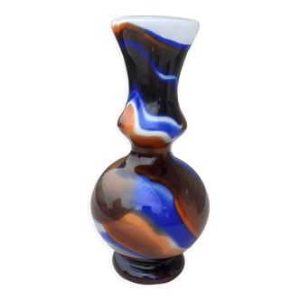 Italian vintage vintage 70's art pop opal vase