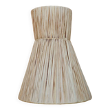 Handmade conical raffia wall light