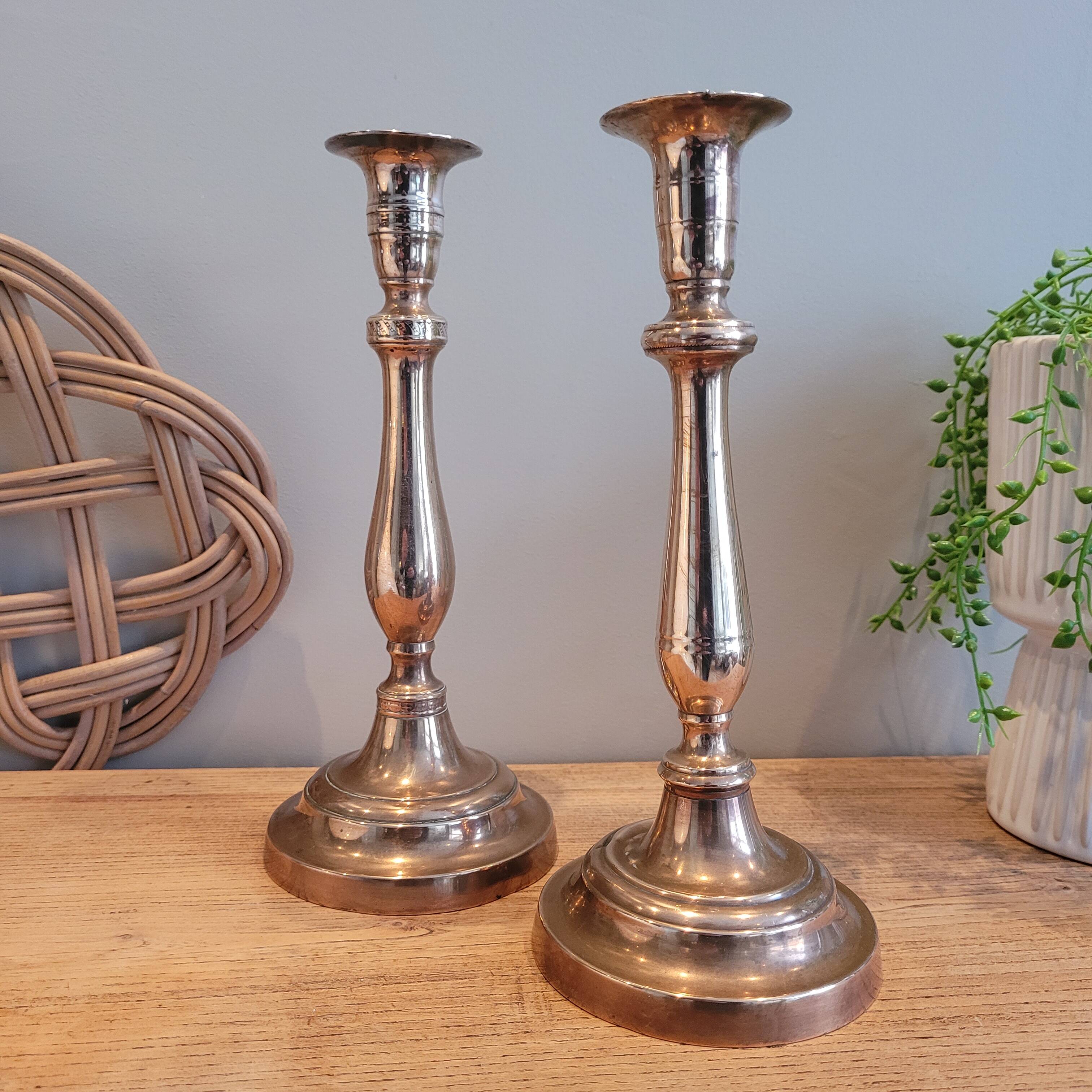La Redoute x Selency pair of brass candlesticks18