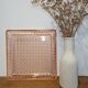 Pink glass dish/top
