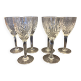 6 crystal wine glasses Saint Louis Chantilly
