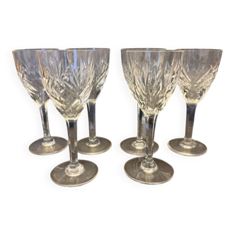6 crystal wine glasses Saint Louis Chantilly